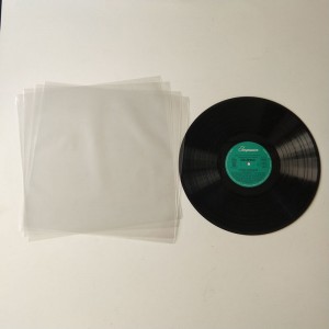 12 Inch LP Record Flat Polythylene Outer Sleeves