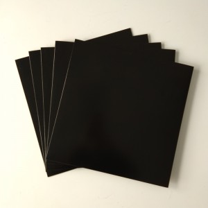 12 Black Color Cardboard Record Covers With Hole