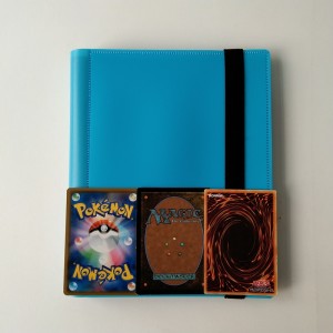 Blue Color 4 pockets Pokemon Card Poly Binder Side Loading