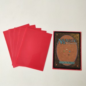 66x91mm Solid Red Standard Size MTG/Pokemon Gaming Card Deck Protectors